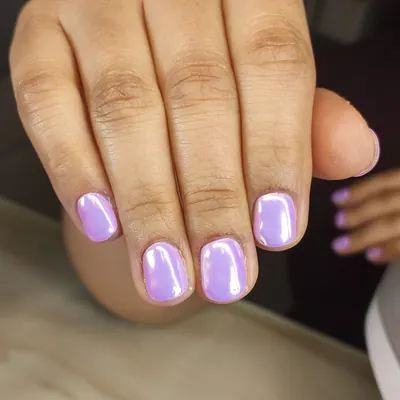 Esmaltado lila con efecto cromado